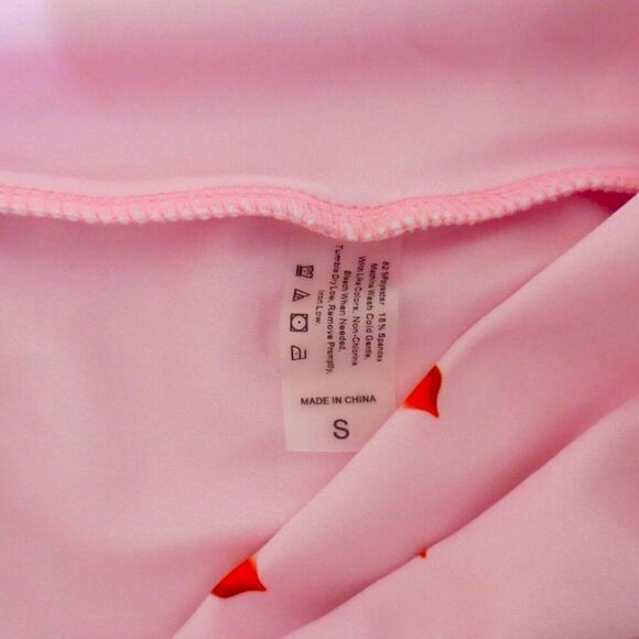 Florakini Pink Embellished Heart Tie Front Bikini Bottom Sz S NWOT - Picture 9 of 9